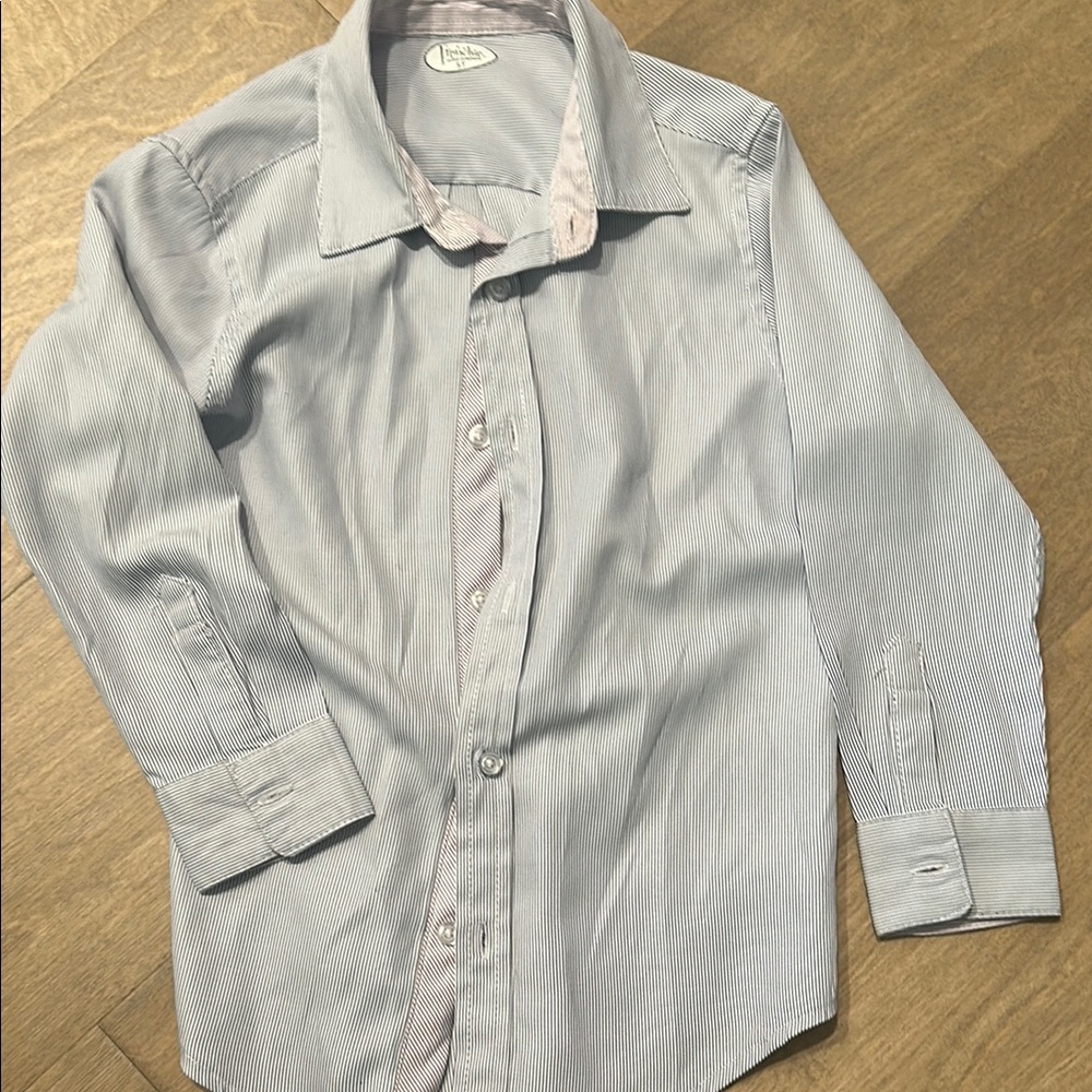 Boys Light Blue Striped Shirt